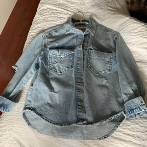 Zara oversized jean Shacket xs